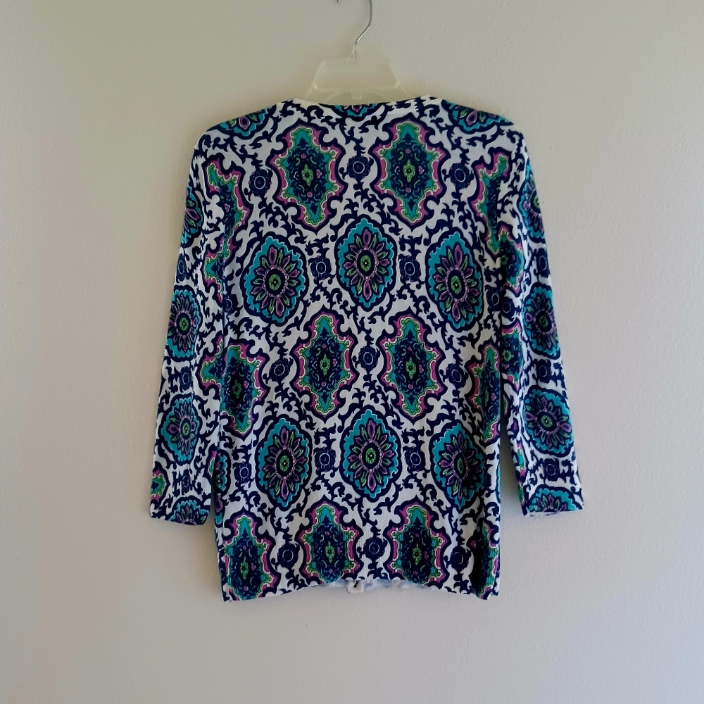 TALBOTS Floral Buttoned Top, size Mp - Picture 4 of 12